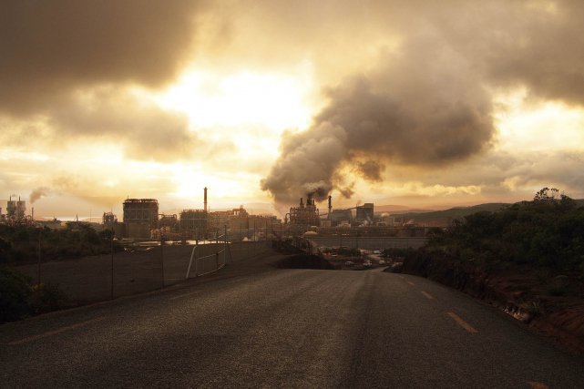 Vale's metalworking plant on the Goro site in New Caledonia.L'usine métalurgique de Vale sur le site de Goro en Nouvelle-Caledonie.