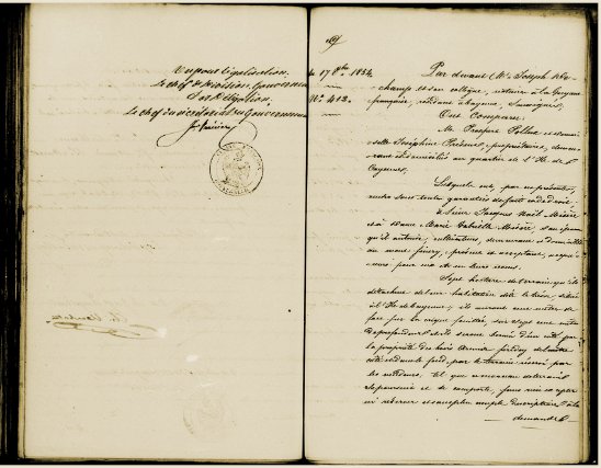 Contrat de vente du terrain en 1854