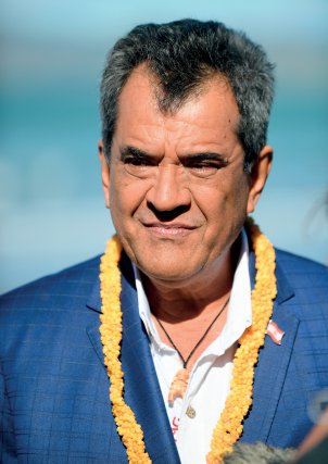 Édouard Fritch, président de Polynésie.  Nouvelle-Zélande. 2019. 
