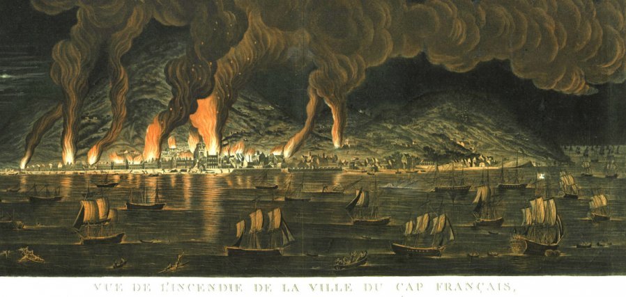 Vue de l’incendie de la ville du Cap Français, 21 juin 1793. 