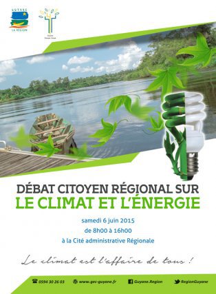 Affiche du débat citoyen Régional sur le climat et l’énergie.