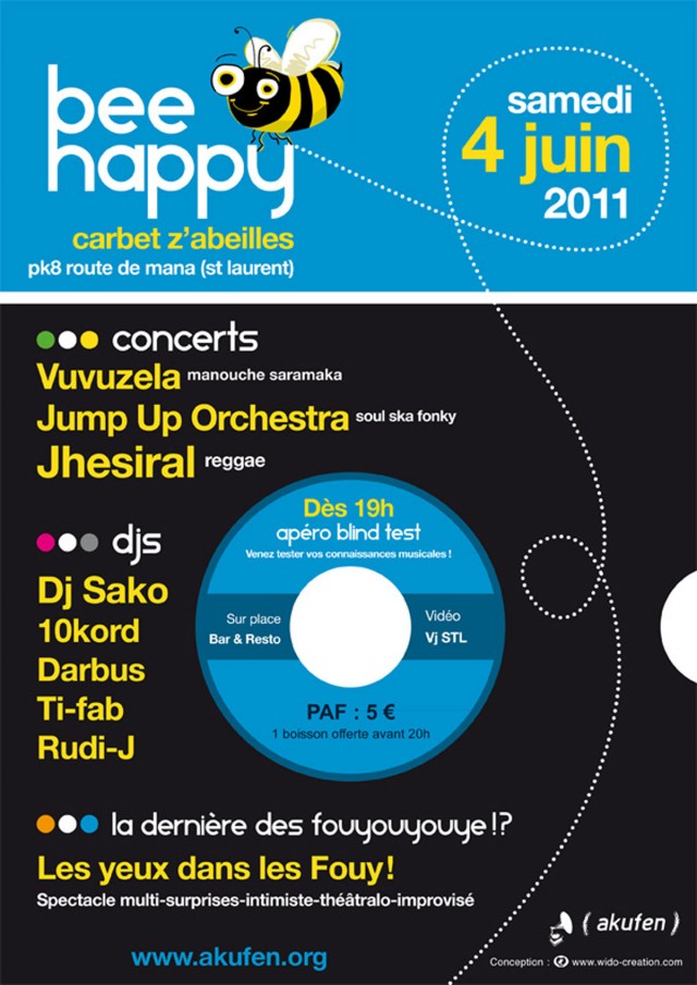 Théâtre, Musique Live & DJ's : Bee happy 2ème édition