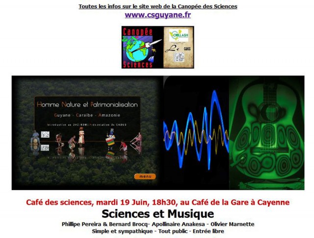 Café des sciences : "Sciences et Musique" à Cayenne