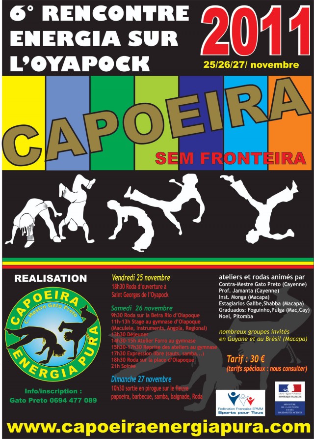 Capoeira : Rencontre annuelle à St Georges et Oiapoque du 25 au 27 novembre